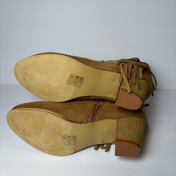 Mi.im Size 8 Tory Faux Suede Fringe Detail Boots Booties Festival Western Boho - Picture 6 of 7